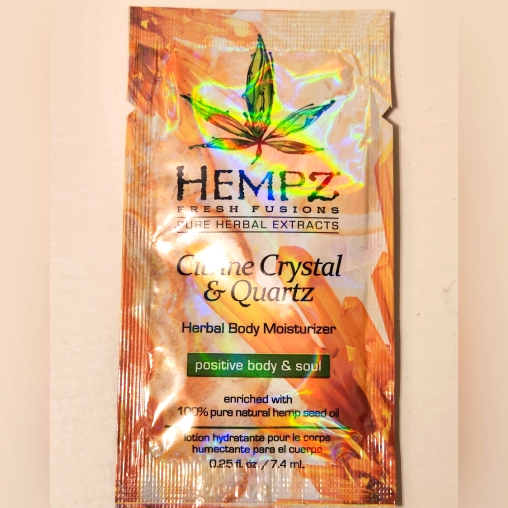 🪷5/$25! HEMPZ Fresh Fusions Herbal Body Moisturizer Citrine Crystal & Quartz